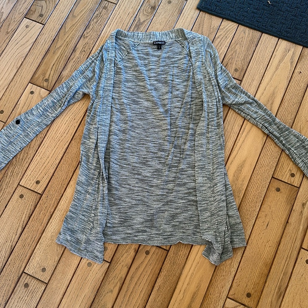 Express light gray cardigan